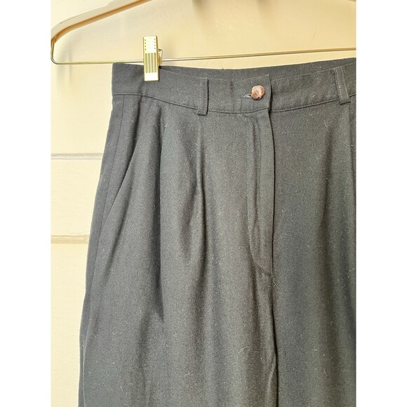 J Crew sz 6 High Rise Italian Merino Wool Black Pleated Front Slacks Dress Pants - Picture 8 of 12